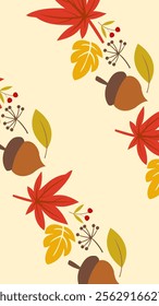 Autumn pattern background. Autumn illustration pattern. Autumn background. Perfect for fabrics, print, textile, wallpaper, and decor. SSTKbackgrounds