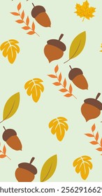 Autumn pattern background. Autumn illustration pattern. Autumn background. Perfect for fabrics, print, textile, wallpaper, and decor. SSTKbackgrounds