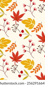Autumn pattern background. Autumn illustration pattern. Autumn background. Perfect for fabrics, print, textile, wallpaper, and decor. SSTKbackgrounds