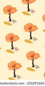Autumn pattern background. Autumn illustration pattern. Autumn background. Perfect for fabrics, print, textile, wallpaper, and decor. SSTKbackgrounds