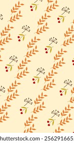Autumn pattern background. Autumn illustration pattern. Autumn background. Perfect for fabrics, print, textile, wallpaper, and decor. SSTKbackgrounds