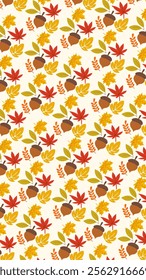 Autumn pattern background. Autumn illustration pattern. Autumn background. Perfect for fabrics, print, textile, wallpaper, and decor. SSTKbackgrounds
