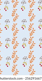 Autumn pattern background. Autumn illustration pattern. Autumn background. Perfect for fabrics, print, textile, wallpaper, and decor. SSTKbackgrounds