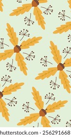Autumn pattern background. Autumn illustration pattern. Autumn background. Perfect for fabrics, print, textile, wallpaper, and decor. SSTKbackgrounds