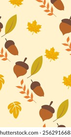 Autumn pattern background. Autumn illustration pattern. Autumn background. Perfect for fabrics, print, textile, wallpaper, and decor. SSTKbackgrounds