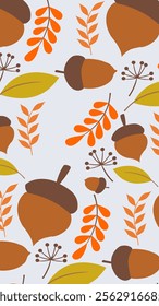 Autumn pattern background. Autumn illustration pattern. Autumn background. Perfect for fabrics, print, textile, wallpaper, and decor. SSTKbackgrounds