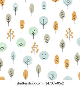 Autumn pattern background in scandinavian style