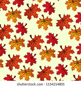 Autumn pattern background. Vector illustration