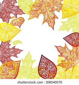 Autumn pattern background vector illustration