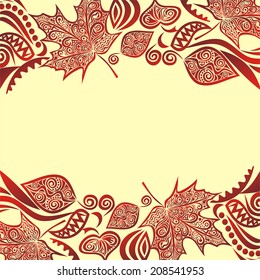 Autumn pattern background vector illustration