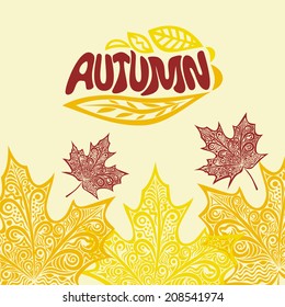Autumn pattern background vector illustration