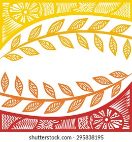 Autumn pattern background vector illustration