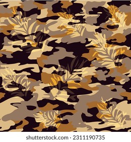 autumn pattern camouflage design seamless 
army pattern 