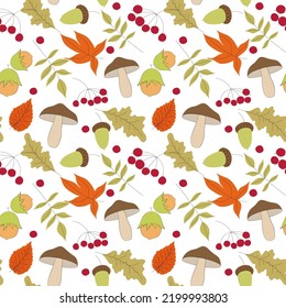 Autumn pattern, color seamless background
