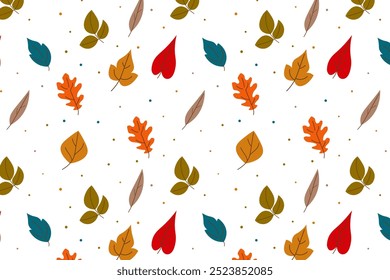 Autumn pattern. Design on a transparent background