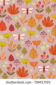 Autumn pattern illustration