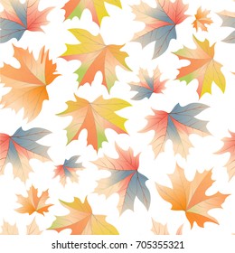 Autumn pattern with maple leaves.