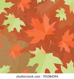 Autumn pattern with maple leaves.