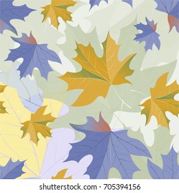 Autumn pattern with maple leaves.