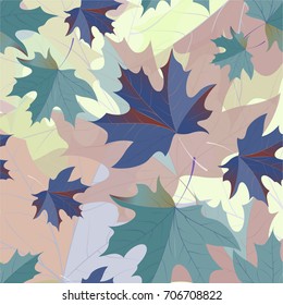 Autumn pattern with maple leaves.