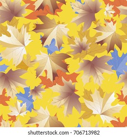 Autumn pattern with maple leaves.