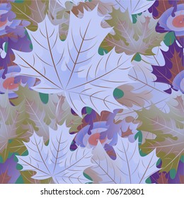 Autumn pattern with maple leaves.