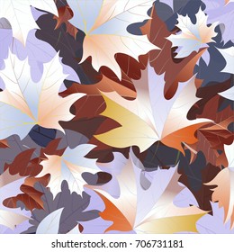 Autumn pattern with maple leaves.