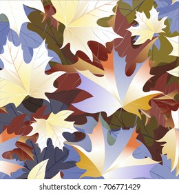 Autumn pattern with maple leaves.