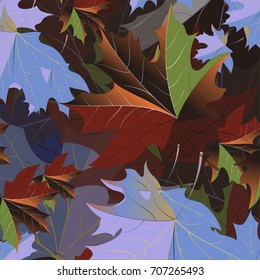 Autumn pattern with maple leaves.