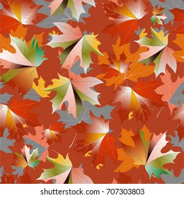 Autumn pattern with maple leaves.