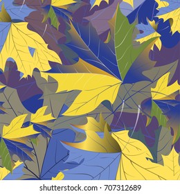 Autumn pattern with maple leaves.