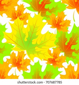 Autumn pattern with maple leaves.