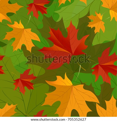Autumn pattern with maple leaves.