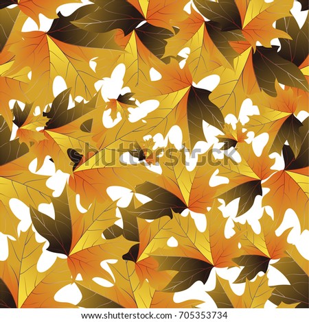 Autumn pattern with maple leaves.