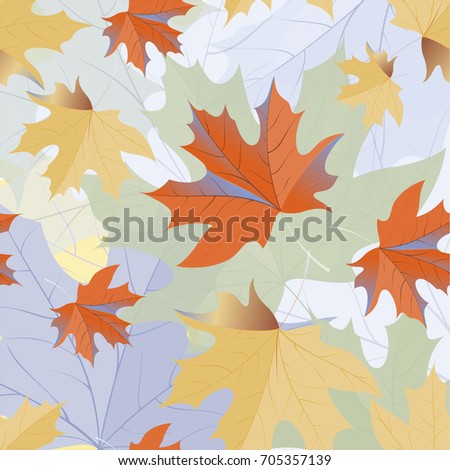 Autumn pattern with maple leaves.