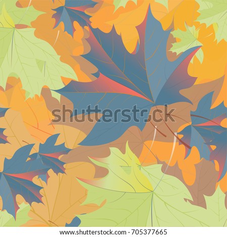 Autumn pattern with maple leaves.