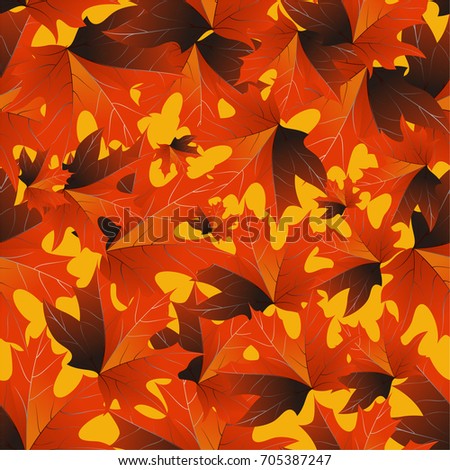 Autumn pattern with maple leaves.