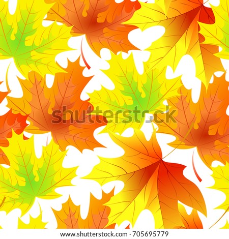 Autumn pattern with maple leaves.