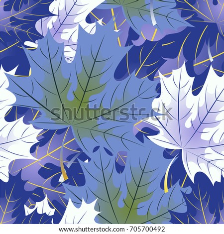 Autumn pattern with maple leaves.