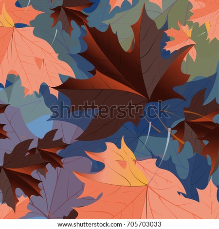Autumn pattern with maple leaves.