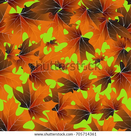 Autumn pattern with maple leaves.