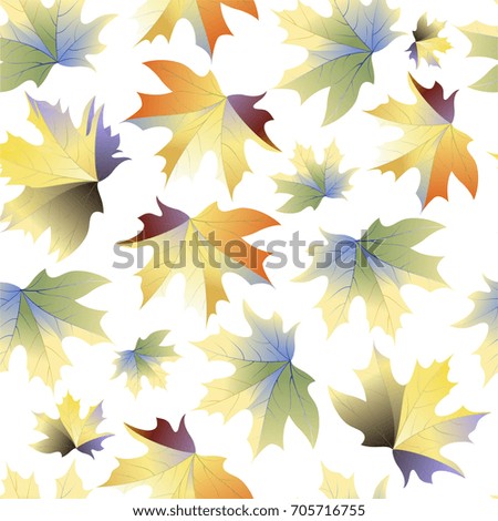 Autumn pattern with maple leaves.