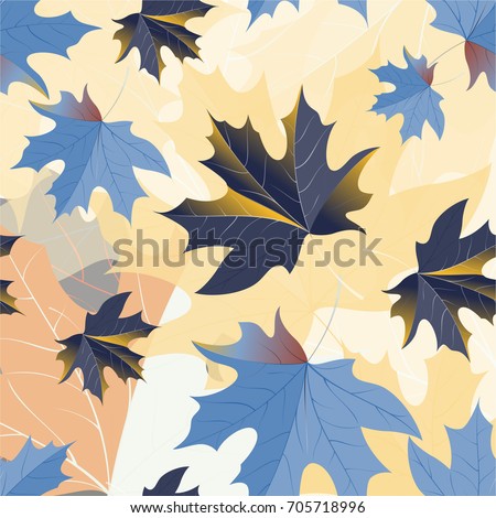 Autumn pattern with maple leaves.