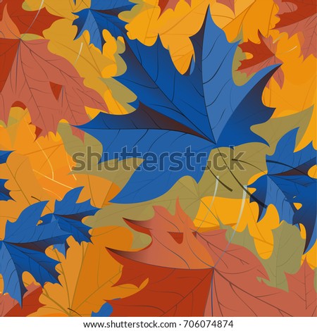 Autumn pattern with maple leaves.