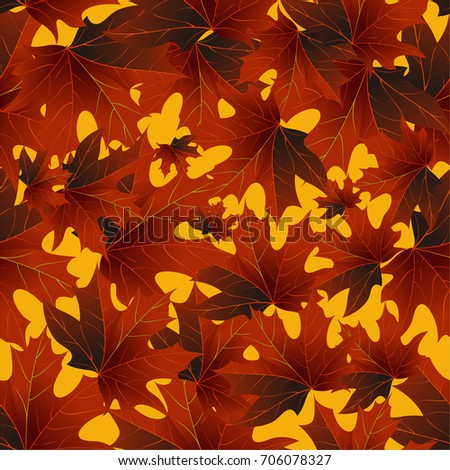Autumn pattern with maple leaves.