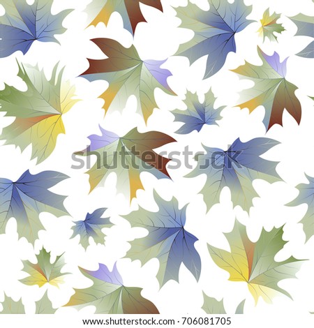 Autumn pattern with maple leaves.