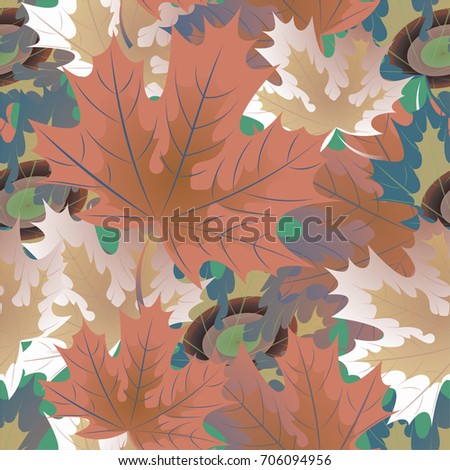 Autumn pattern with maple leaves.