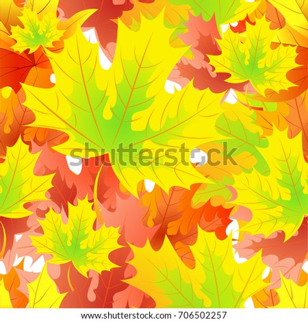 Autumn pattern with maple leaves.