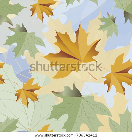 Autumn pattern with maple leaves.