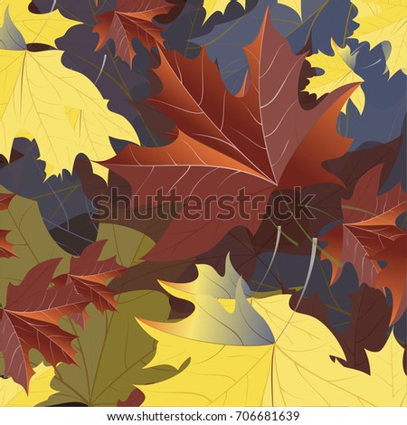 Autumn pattern with maple leaves.